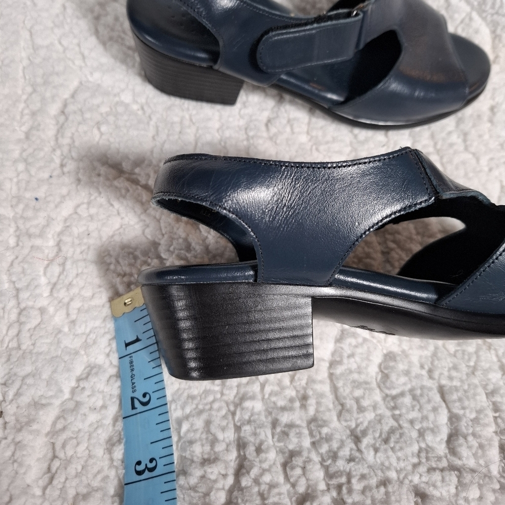 SAS Women's Tripad Comfort Sandals Leather Navy Blue Adjustable Size 7 - Picture 8 of 9